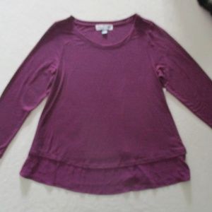 Women Maternity Top XL Purple Long Sleeves